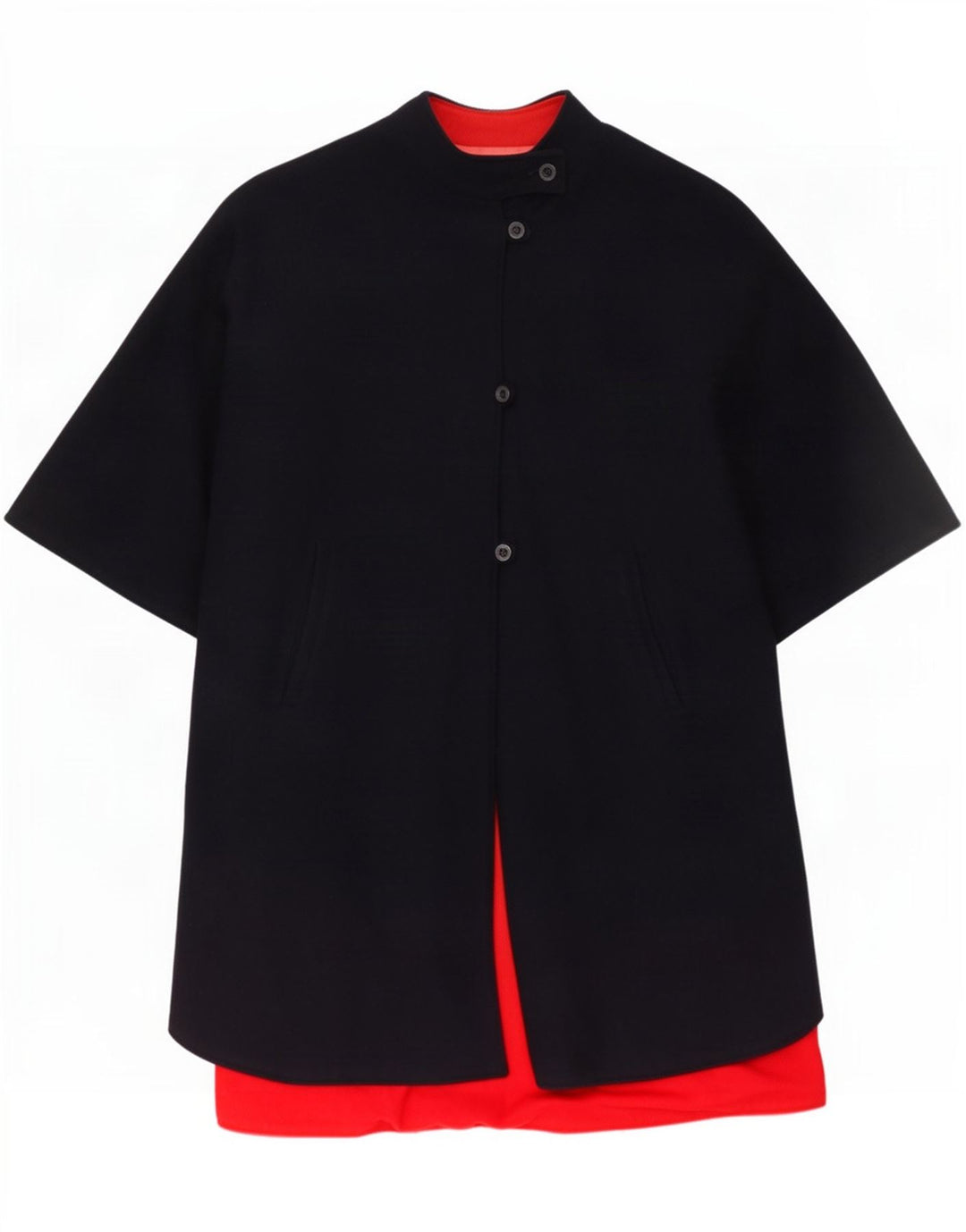 Manteau Capelet Vintage Femme Taille Unique Bleu Marine