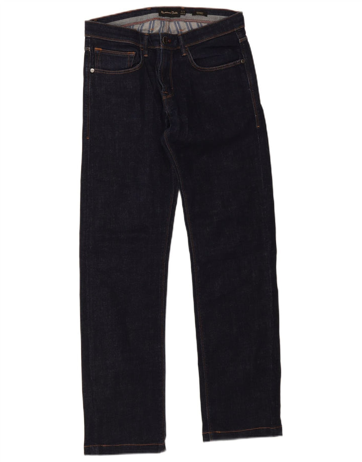 Massimo Dutti Jean droit coupe régulière pour homme EU 38 Small W30 L30 Bleu marine