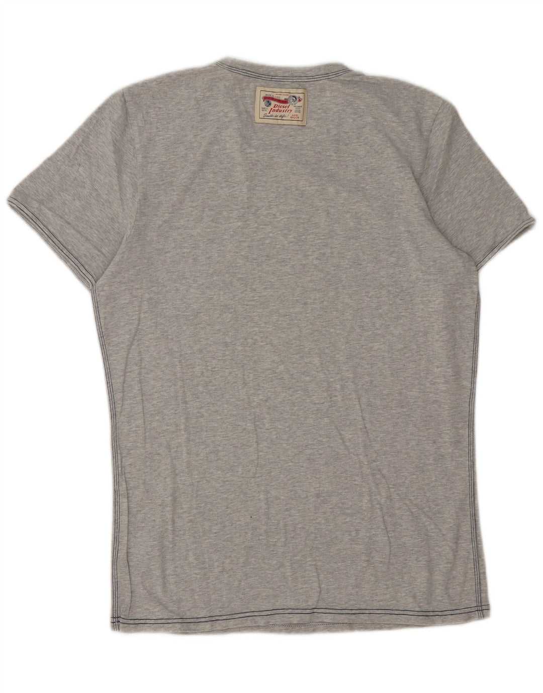 Diesel T-Shirt Top XL Gris Moucheté Coton Homme