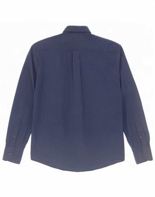 Dack's Chemise Regular Fit Homme Petit Coton Vichy Bleu Marine