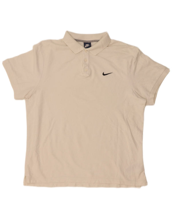 Nike Polo Homme 2XL Blanc Coton