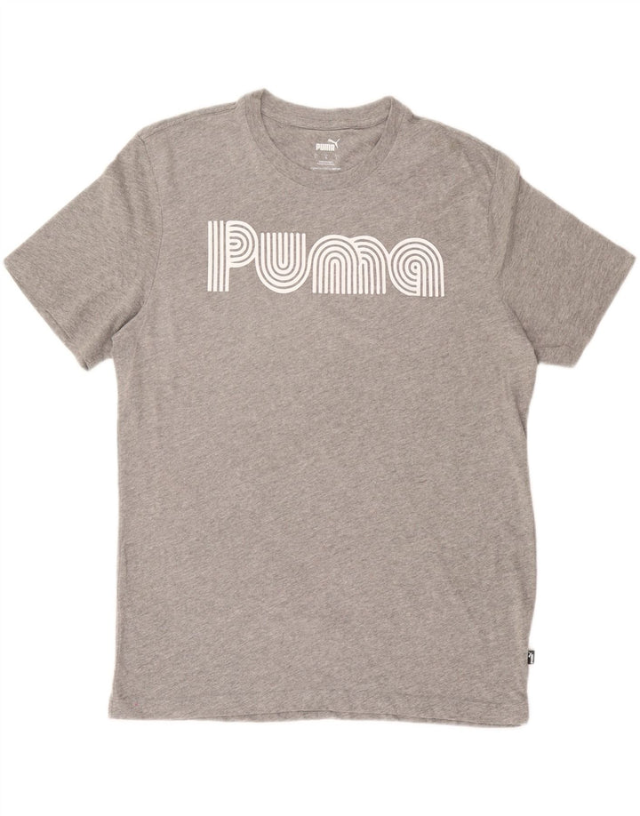 PUMA T-shirt graphique pour hommes, grand, gris