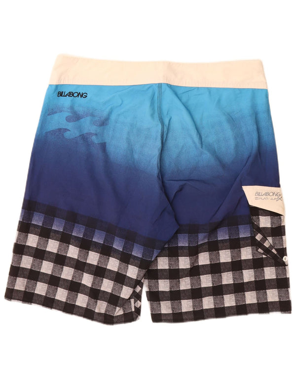 Billabong Short de bain pour homme en polyester à carreaux bleus