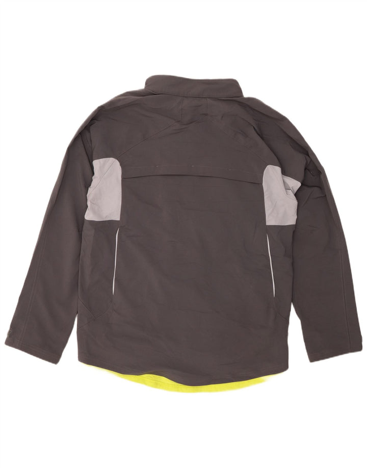 REEBOK Veste coupe-vent pour hommes UK 40 Large Gris Colorblock Polyester