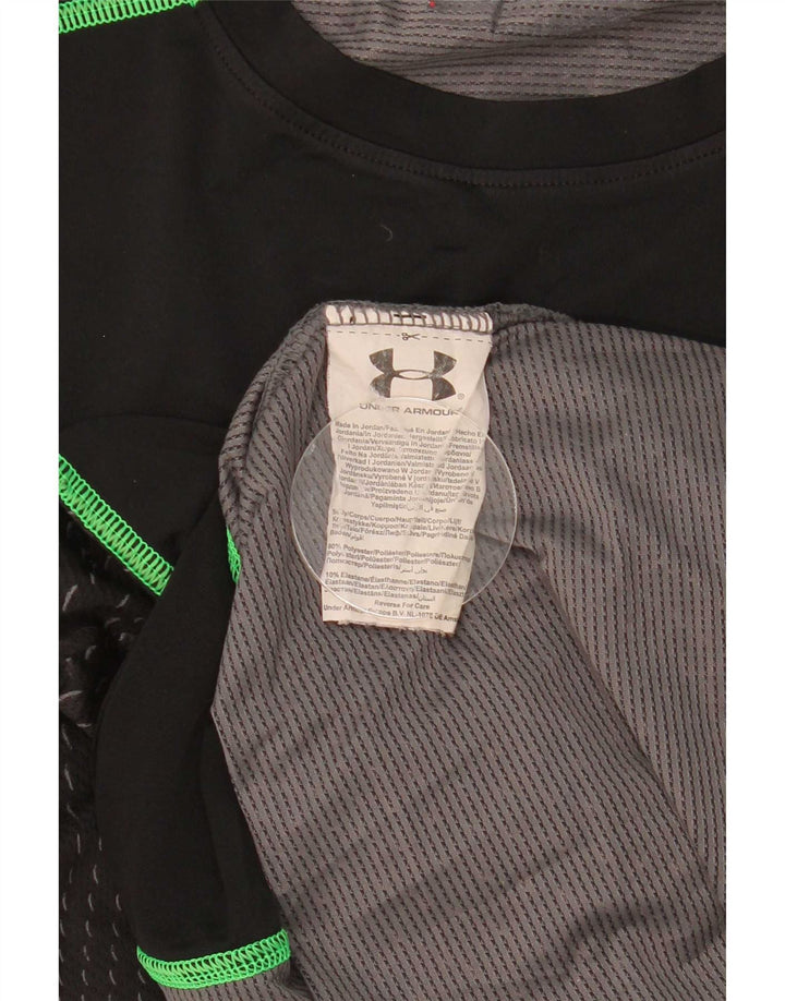 Under Armour T-Shirt Homme Petit Noir Géométrique Polyester