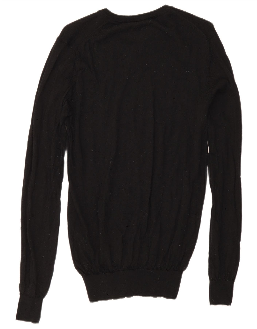 Reiss Pull col V pour homme en laine noire Taille S
