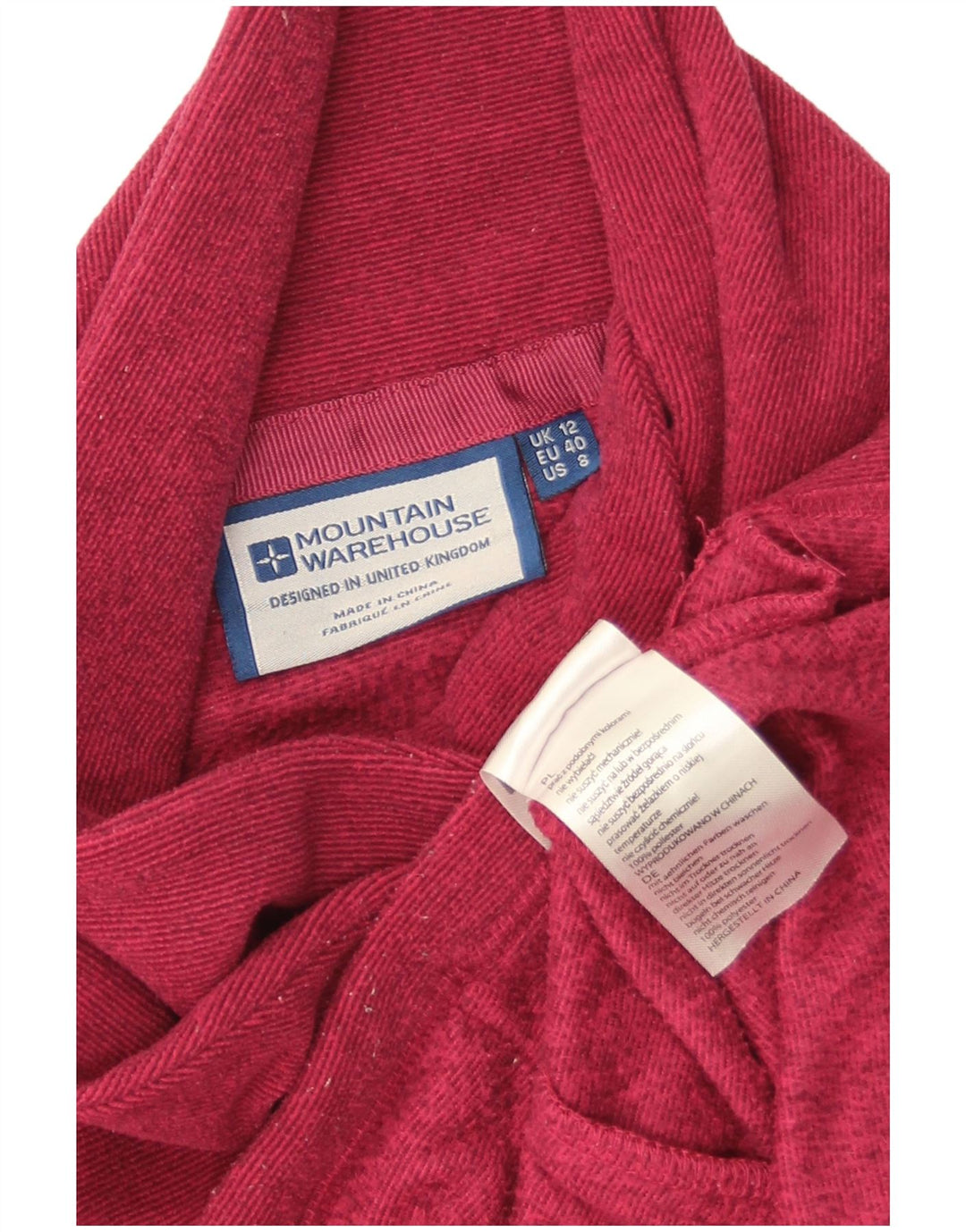 Mountain Warehouse Pull polaire pour femme UK 12 Rouge moyen Polyester