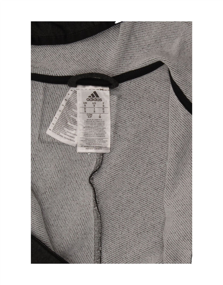 ADIDAS Mens Climalite Graphic Zip Hoodie Sweater Small Grey Polyester Vintage Adidas and Second-Hand Adidas from Messina Hembry 