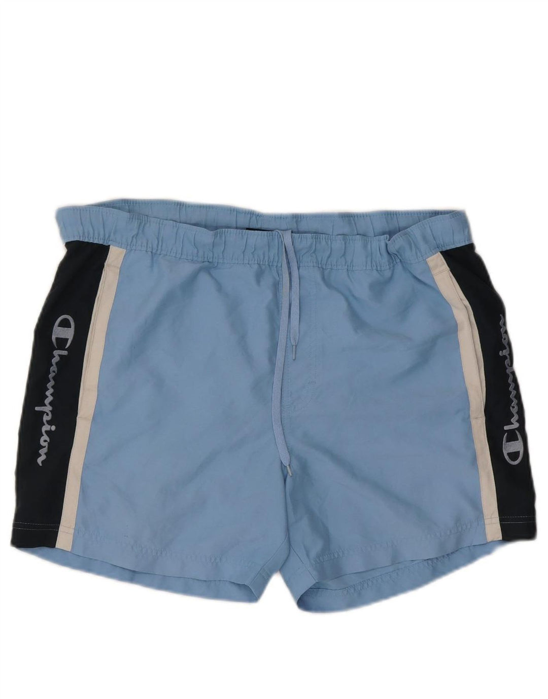 CHAMPION Mens Graphic Swimming Shorts XL Blue Colourblock Polyester