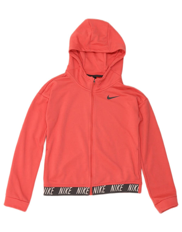 Sweat à capuche zippé Nike Dri Fit Graphic pour fille 13-14 ans Rose Colorblock