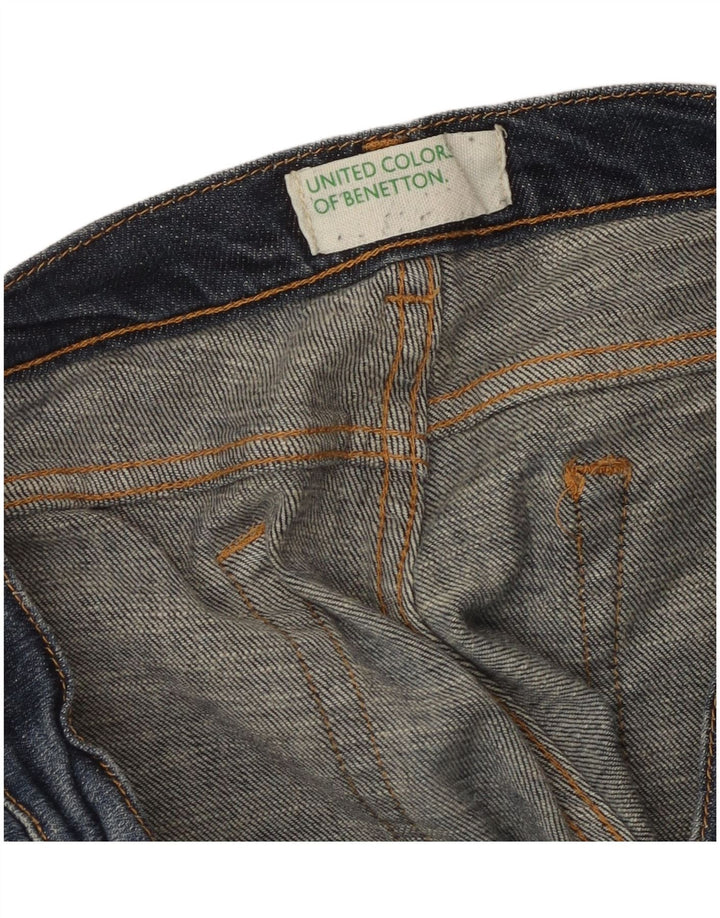 Benetton Jean Court W34 L25 Femme Bleu