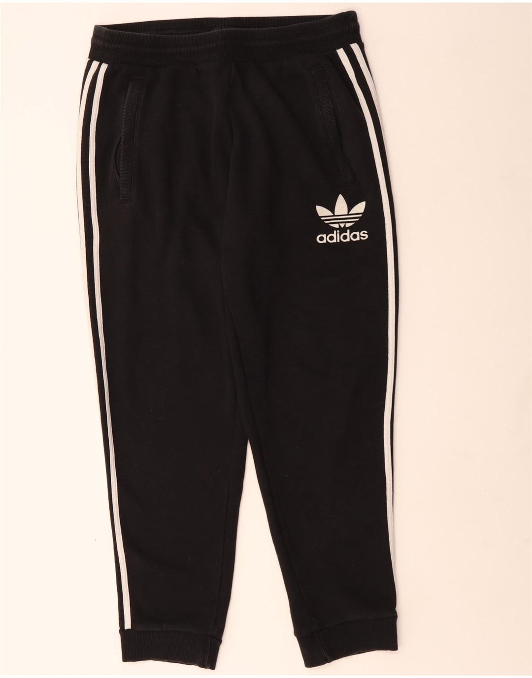 Adidas Pantalon de survêtement pour homme en coton noir Taille L