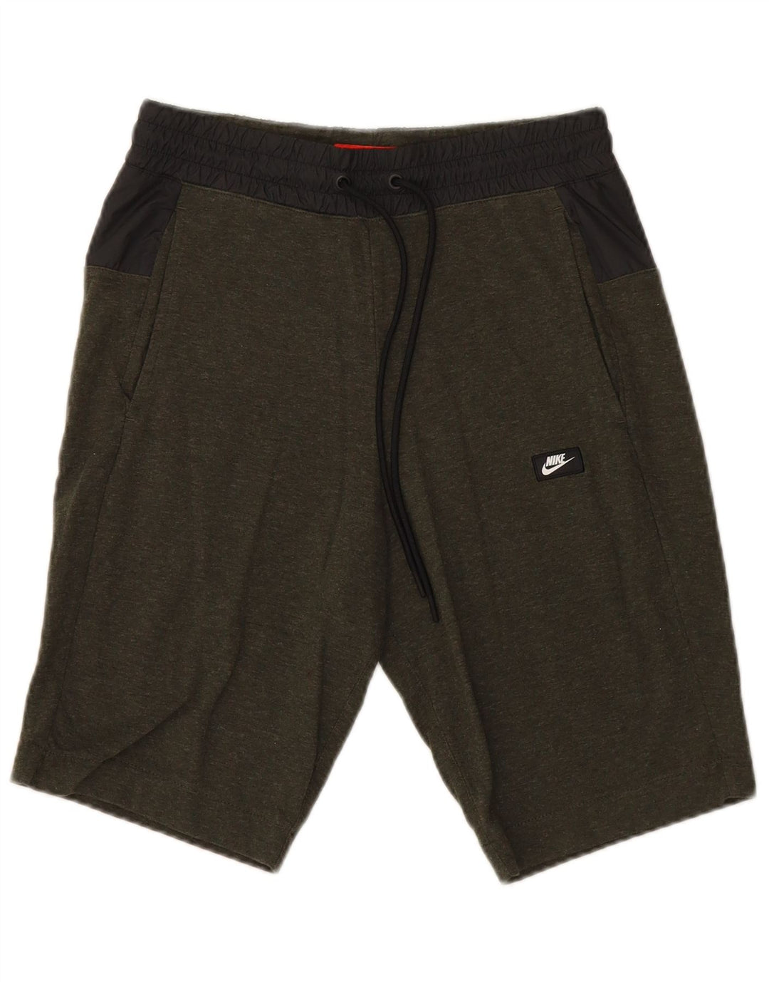 NIKE Mens Sport Shorts Small  Khaki Colourblock Cotton