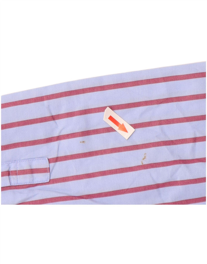 Lacoste Chemise homme Taille 41 Grand coton à fines rayures bleues