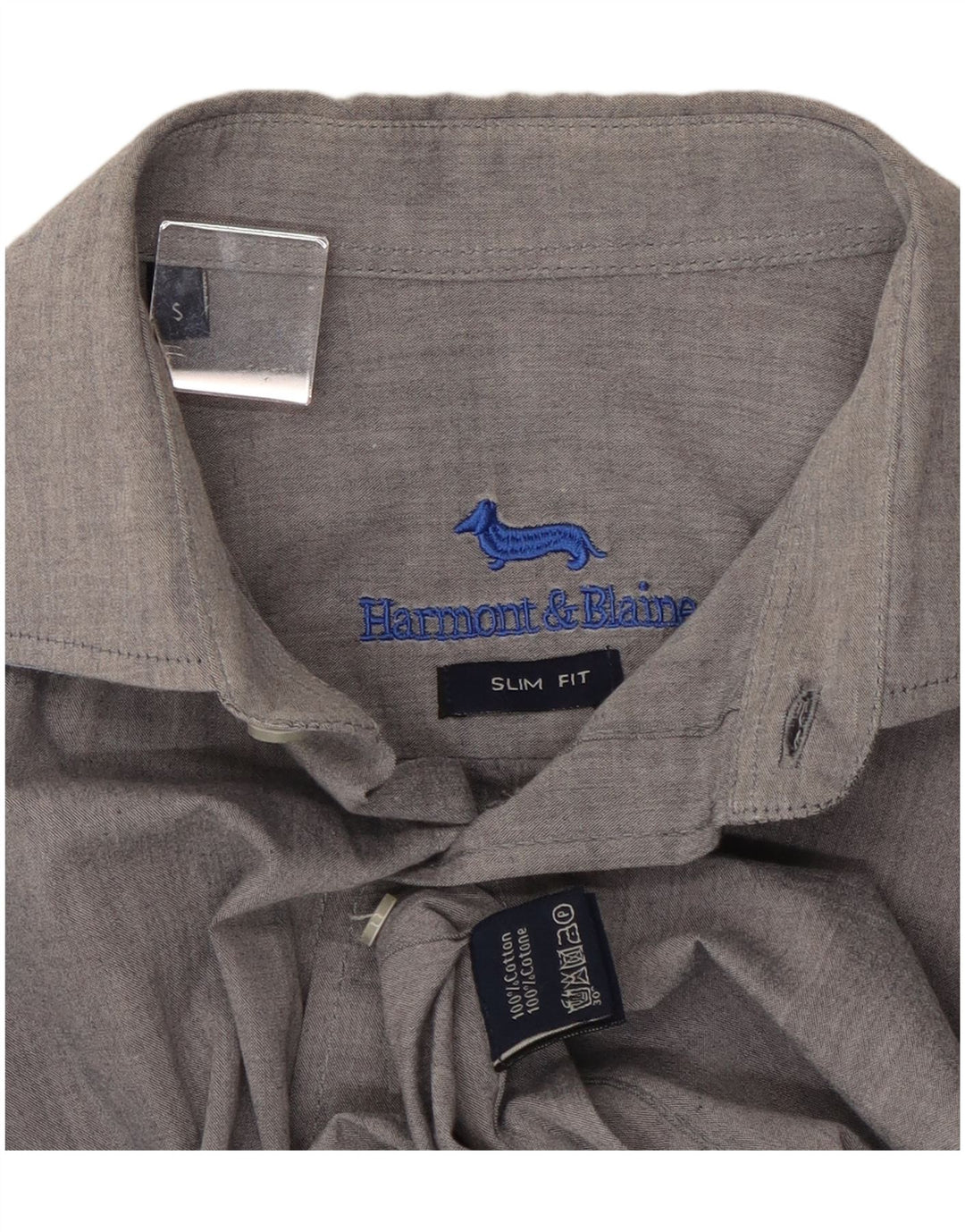 HARMONT & BLAINE Chemise Slim Fit Homme Petit Gris Coton