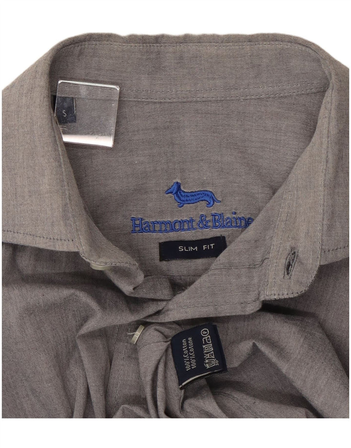 HARMONT & BLAINE Chemise Slim Fit Homme Petit Gris Coton