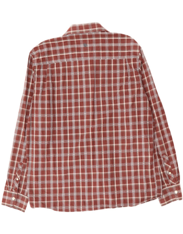 FAT FACE Chemise Homme 2XL Coton à Carreaux Marron