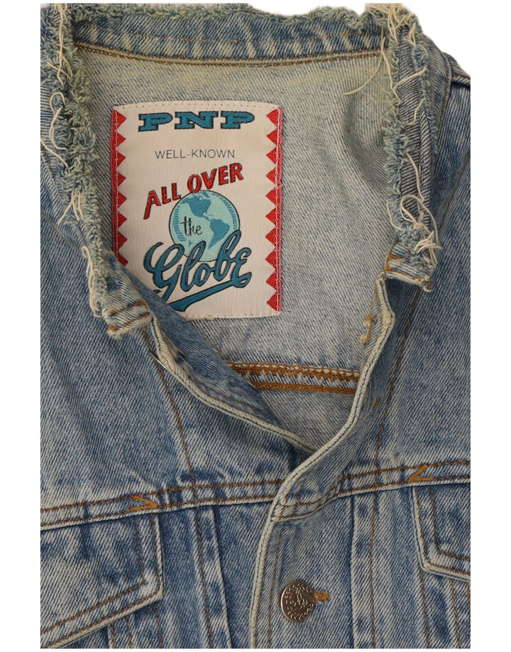 veste en denim homme vintage UK 36 Petit Bleu