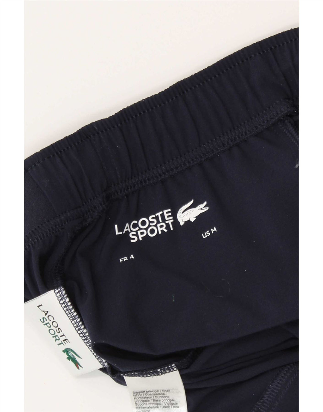 Lacoste Short de sport graphique pour homme Taille 4 Polyester bleu marine moyen