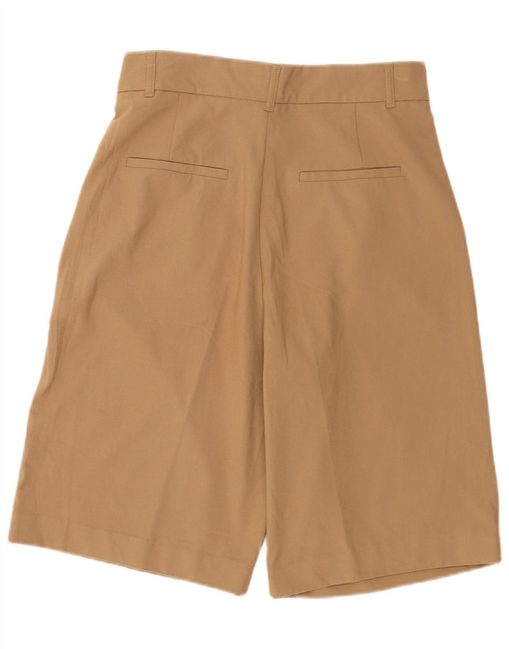Zara Short Chino Taille Haute Pour Femme Medium W28 Marron Polyester