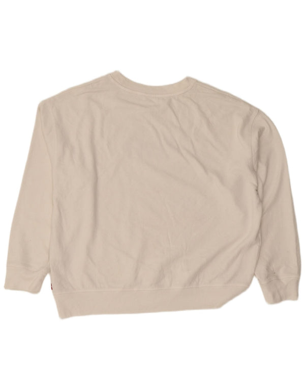 Levi's Sweat-Shirt Graphique Femme UK 18 XL Coton Blanc