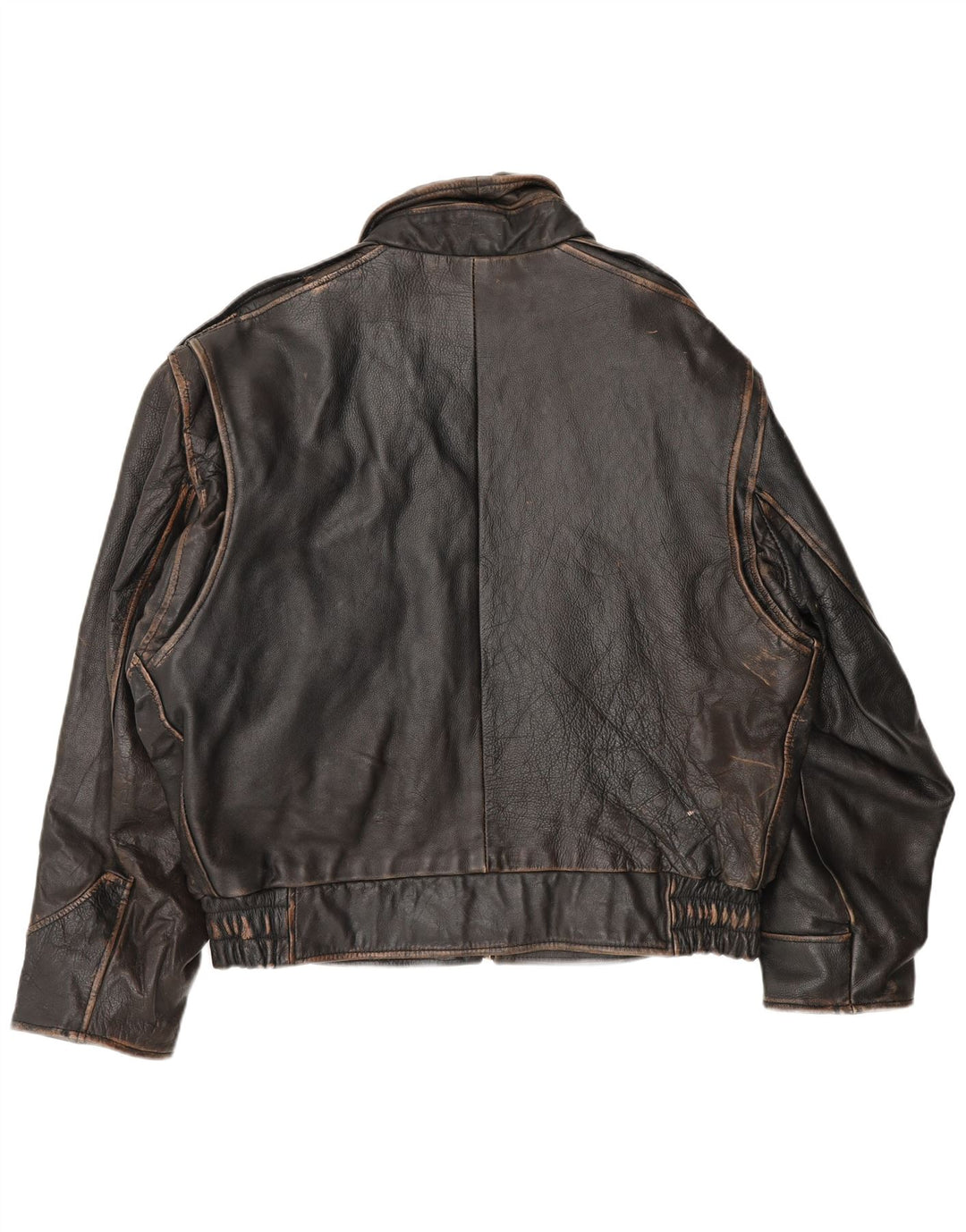Bomboogie Veste bomber en cuir pour homme UK 42 XL Cuir marron
