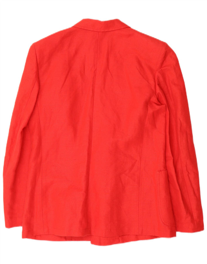 vintage Femme Double Breasted Blazer Veste IT 46 Grand Lin Rouge