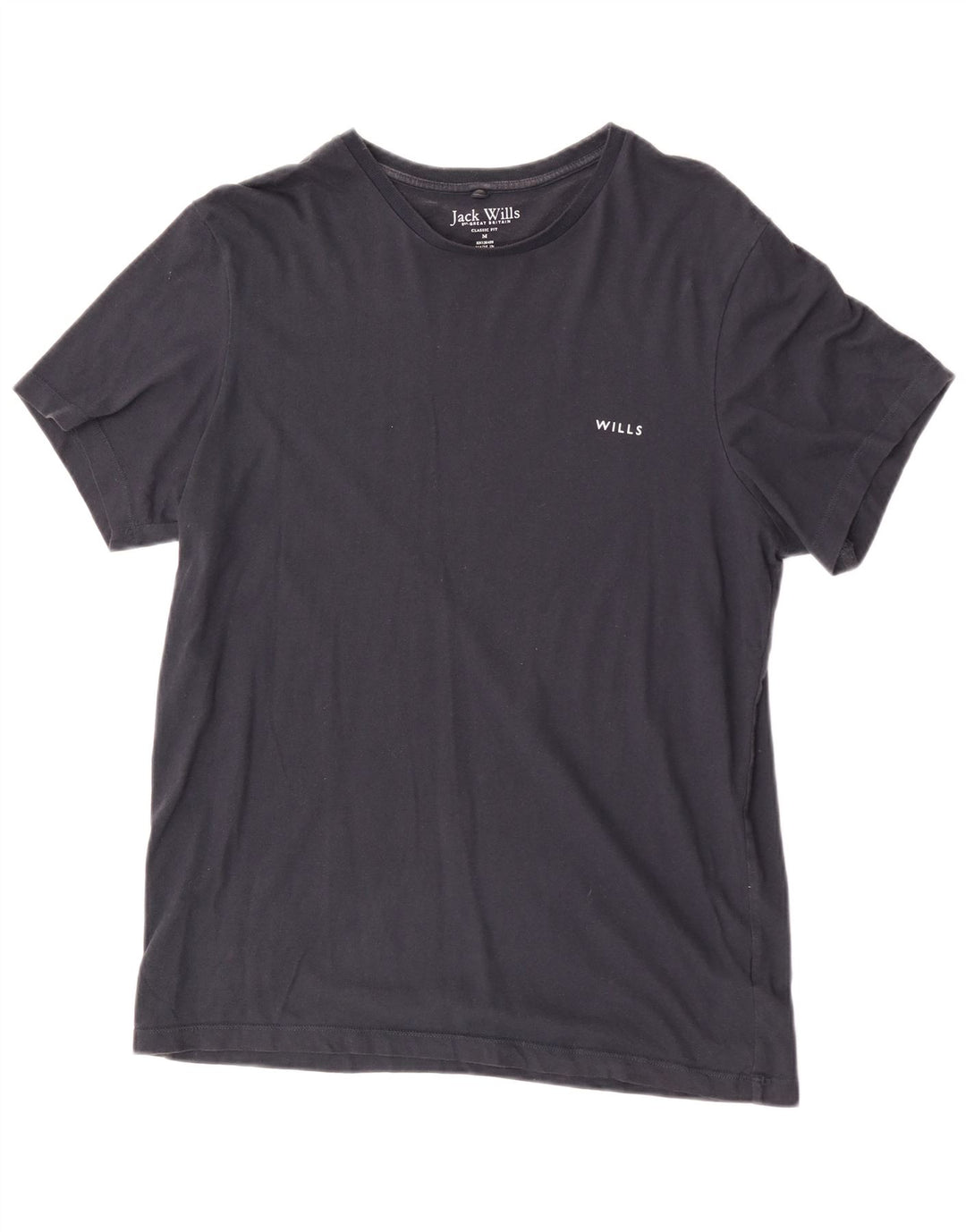 Jack Wills T-shirt coupe classique pour homme en coton bleu marine moyen