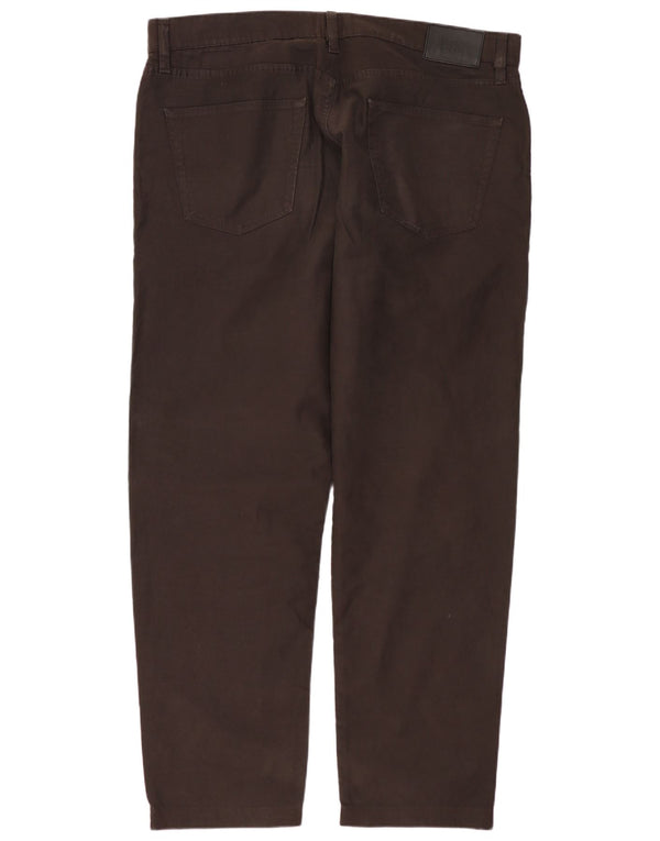 HUGO BOSS Pantalon décontracté droit W40 L30 Homme Marron Coton