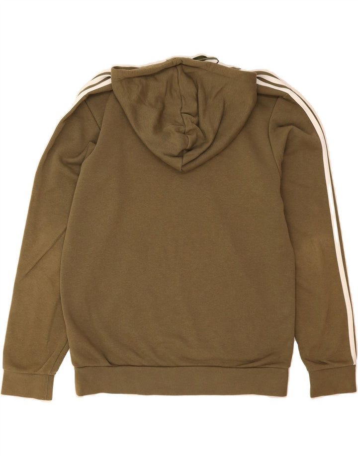 ADIDAS Mens Hoodie Jumper Medium Khaki Cotton Vintage Adidas and Second-Hand Adidas from Messina Hembry 