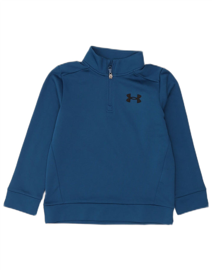 Under Armour Sweat-shirt à col zippé pour garçon 6-7 ans XS Bleu Polyester