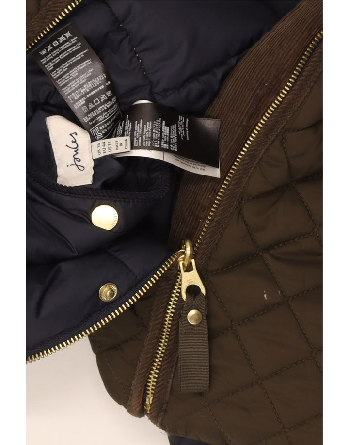 Joules Veste matelassée réversible pour femme UK 16 Large Bleu Marine Polyamide