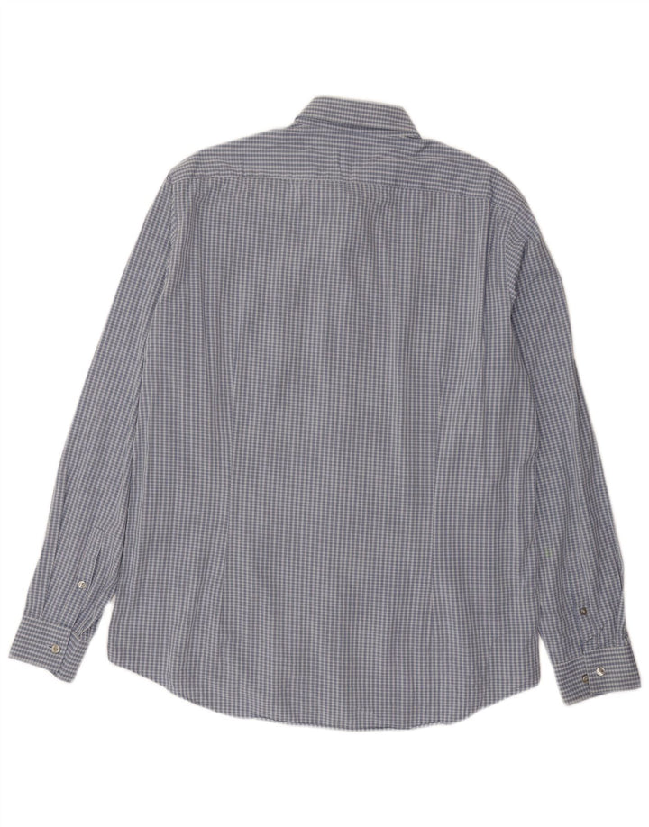Calvin Klein Chemise slim fit pour homme Taille 43 17 XL Bleu à carreaux