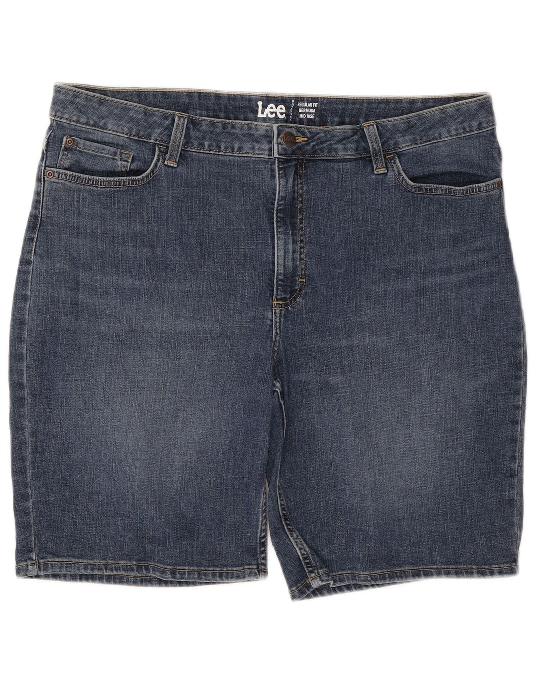 LEE Bermuda taille moyenne pour femme, coupe régulière, W40 2XL, bleu