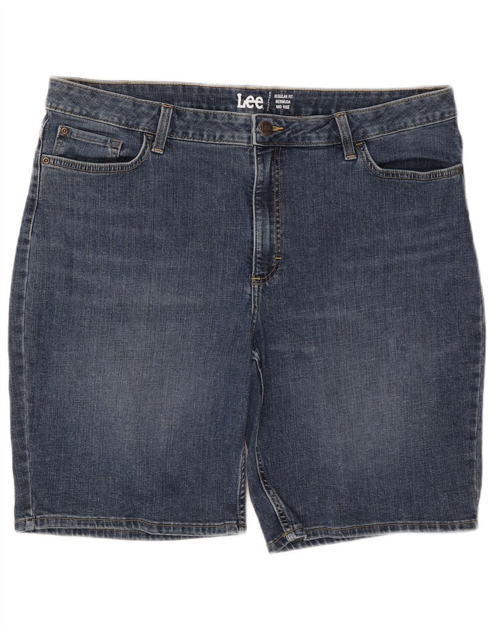 LEE Bermuda taille moyenne pour femme, coupe régulière, W40 2XL, bleu