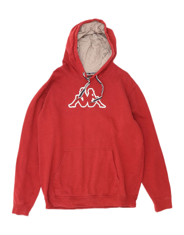 Kappa Pull à capuche graphique pour homme 2XL Rouge Coton