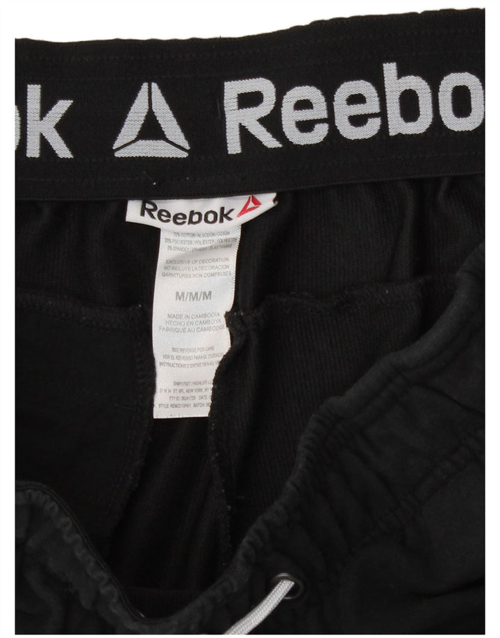 Reebok Short de Sport Homme Noir Moyen Coton