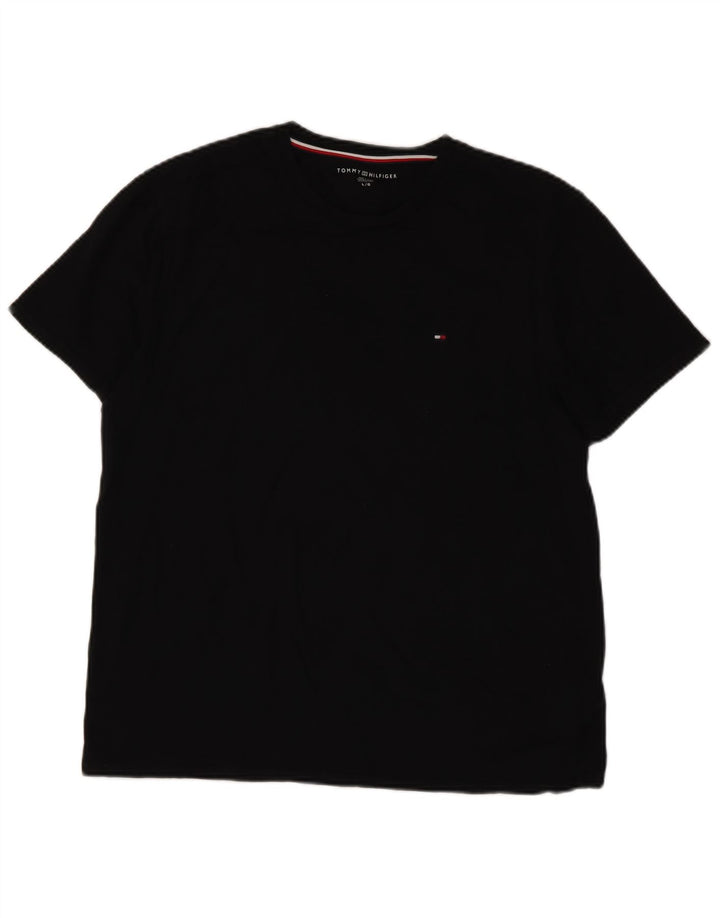 Tommy Hilfiger T-Shirt Homme Haut Large Noir Coton