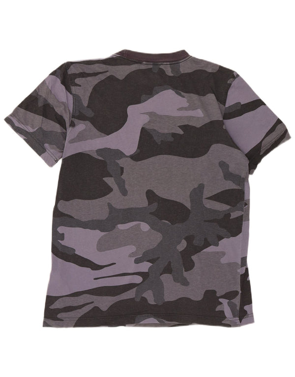 ADIDAS T-shirt graphique pour hommes XS Gris Camouflage Coton
