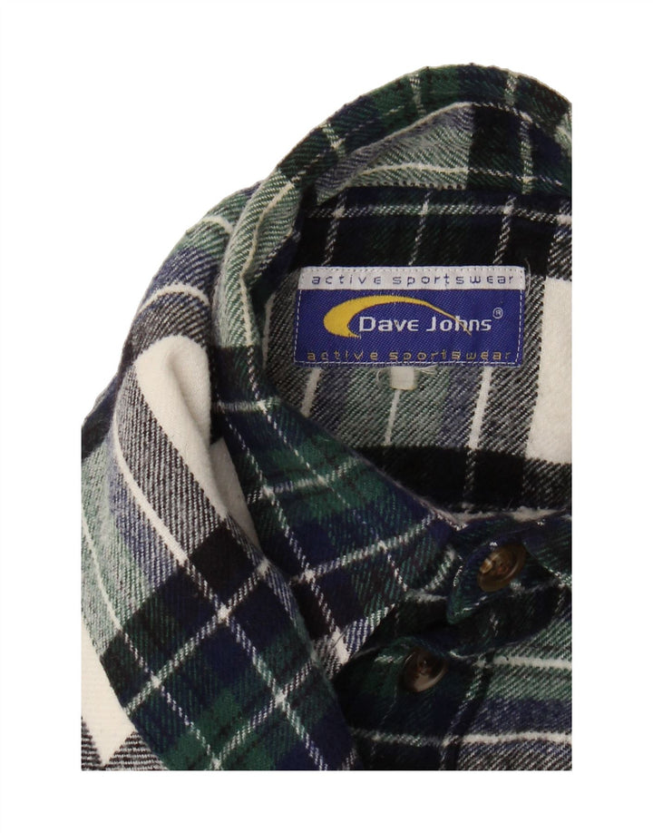 ACTIVE Mens Flannel Shirt Large Green Check Vintage Active and Second-Hand Active from Messina Hembry 