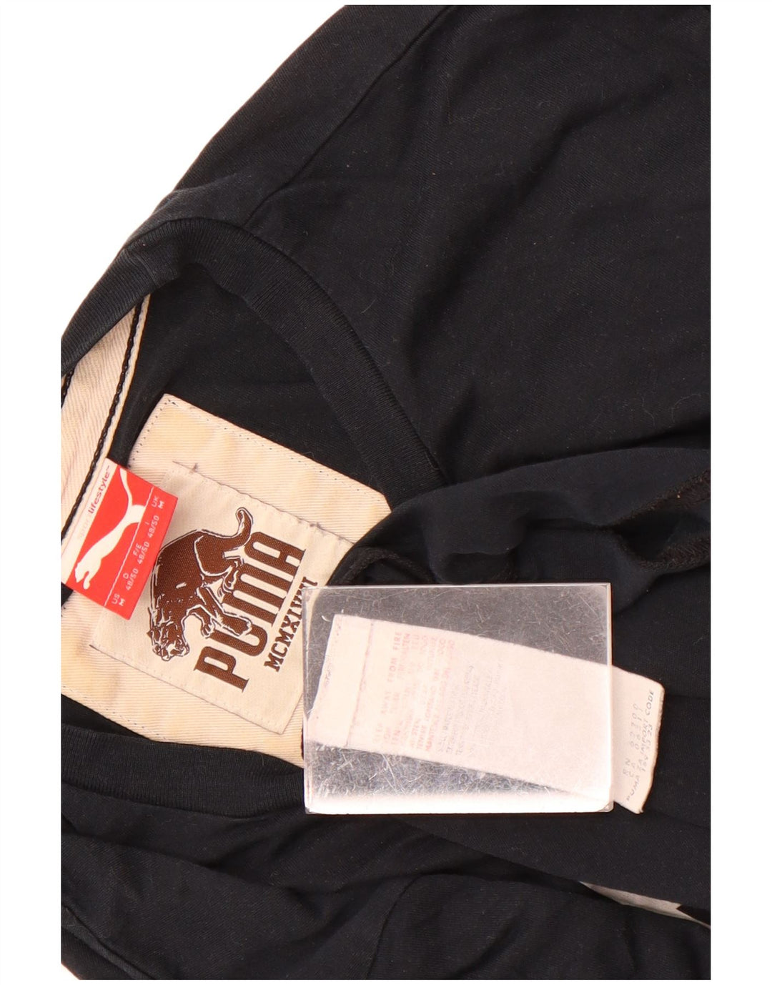 Puma T-Shirt Graphique Homme Noir Moyen Coton