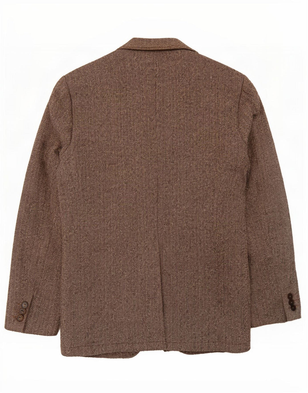 Gap Veste Blazer 2 Boutons Homme UK 36 Petit Marron Chevrons Polyamide