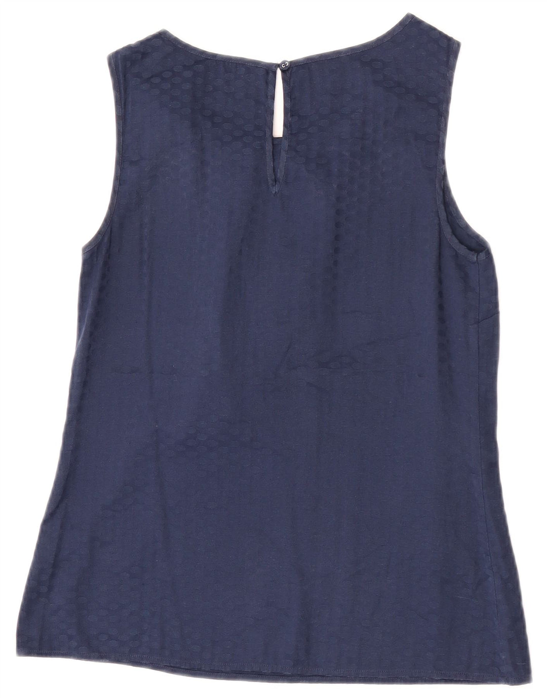 Oasis Chemisier sans manches pour femme UK 42 Bleu marine moyen à pois en polyester