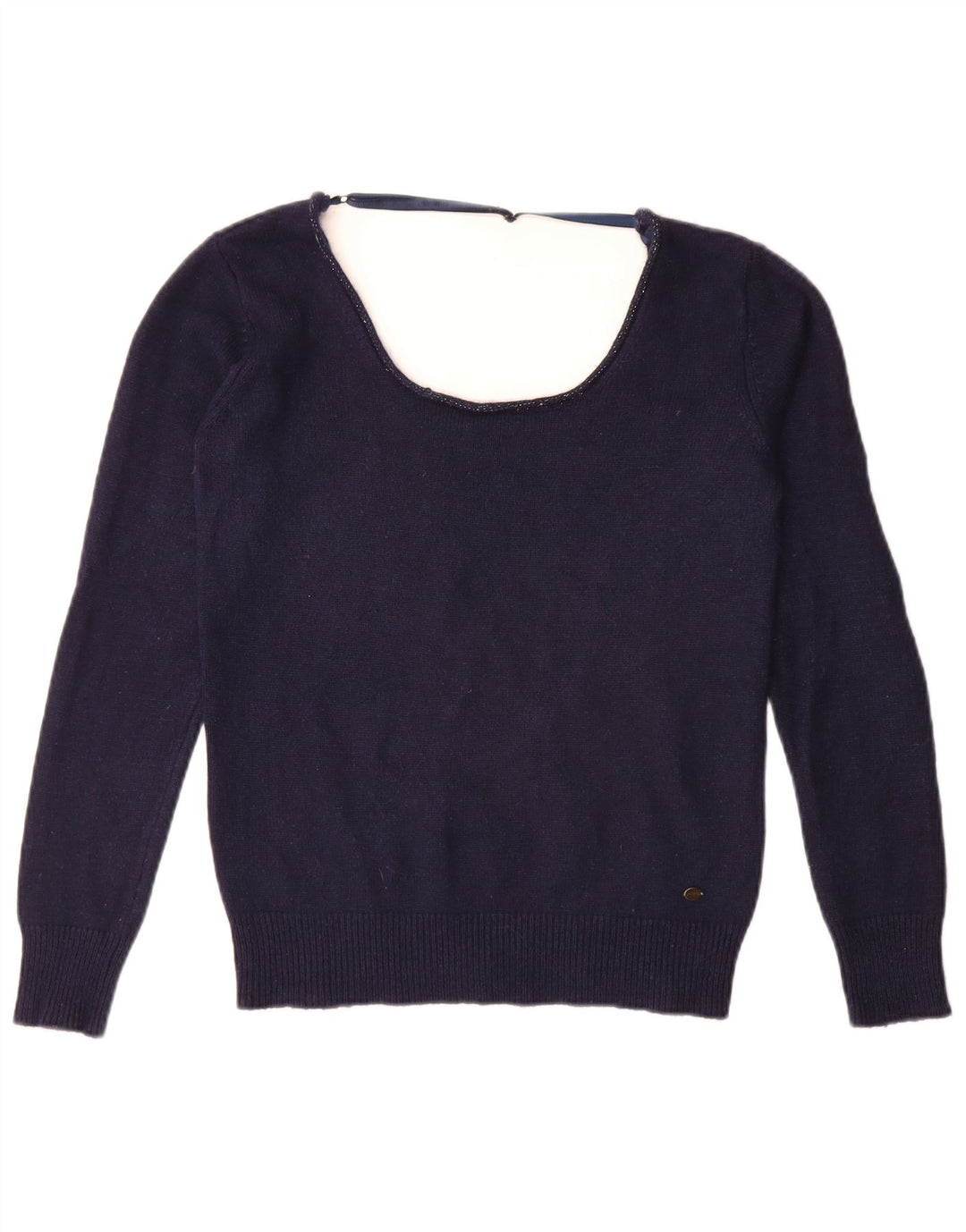 Guess Pull col bateau pour femme UK 14 Bleu marine moyen