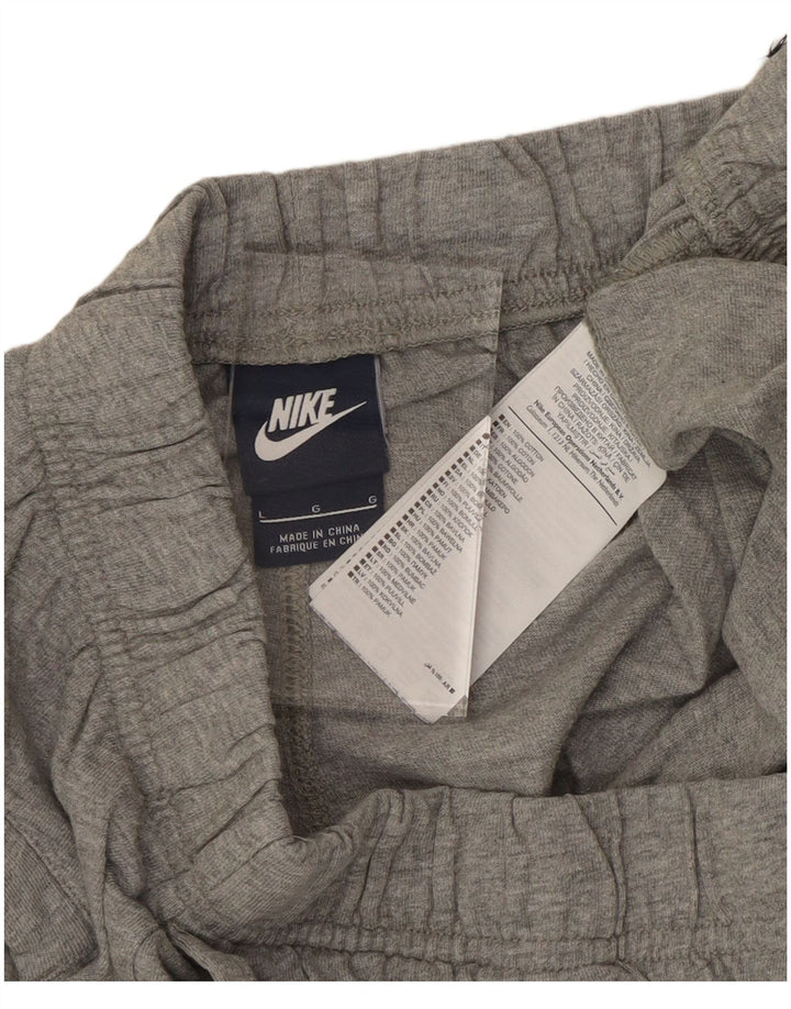 NIKE Short de sport pour hommes, grand, gris, coton