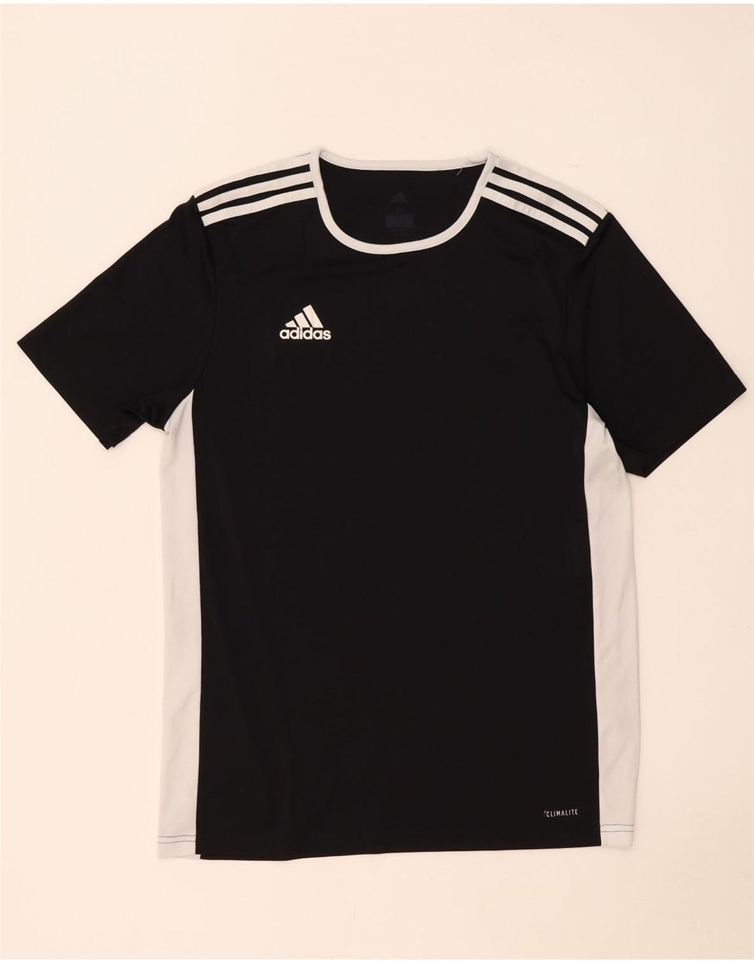 Adidas Hommes Climalite T-Shirt Haut Noir Colorblock Polyester