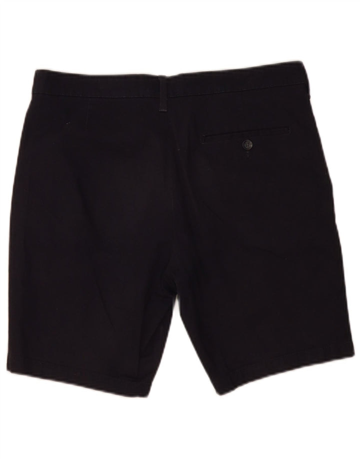 Marks & Spencer Short Chino Homme W32 Bleu Marine Moyen Coton