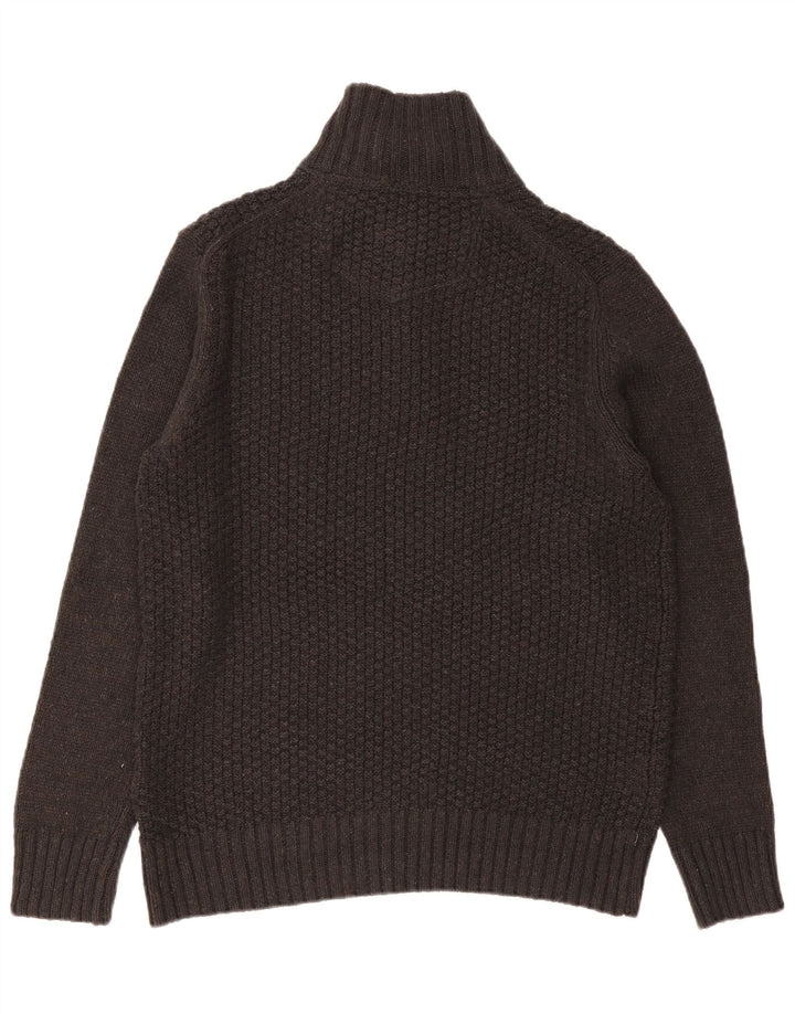 Fat Face Pull col zippé pour homme en coton gris Taille L