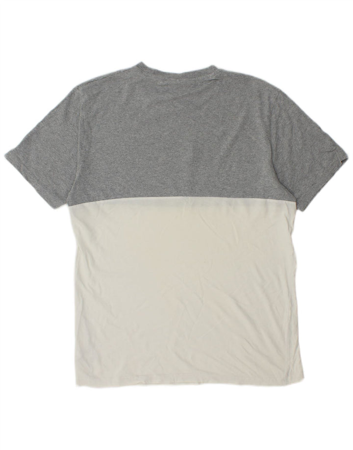 Fila T-Shirt Graphique Homme Gris Moyen Colourblock Cotton