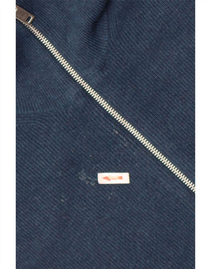 Marks & Spencer Pull Cardigan Homme Grand Bleu Marine Polyester